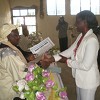Mama Foncha awarding a TMG Prize