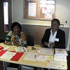 Mrs Ngole & Mrs Nkohkwo at Registration Desk